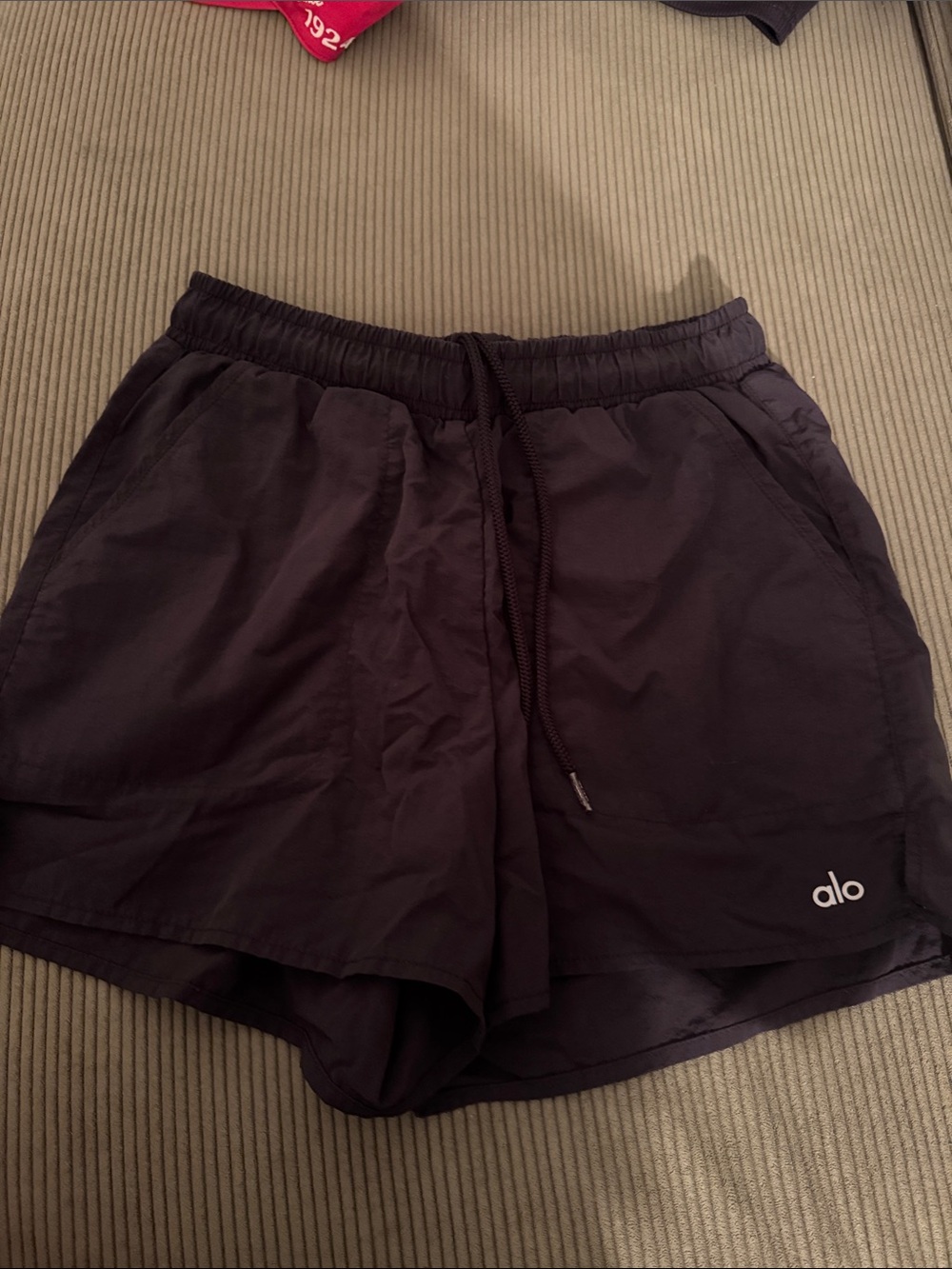 ALO Yoga Black Women's Athletic Shorts with Subtle Logo